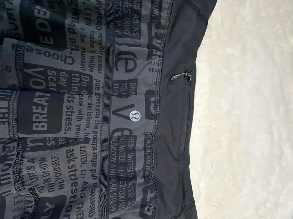 lululemon athletica Black Graphic Text Skort